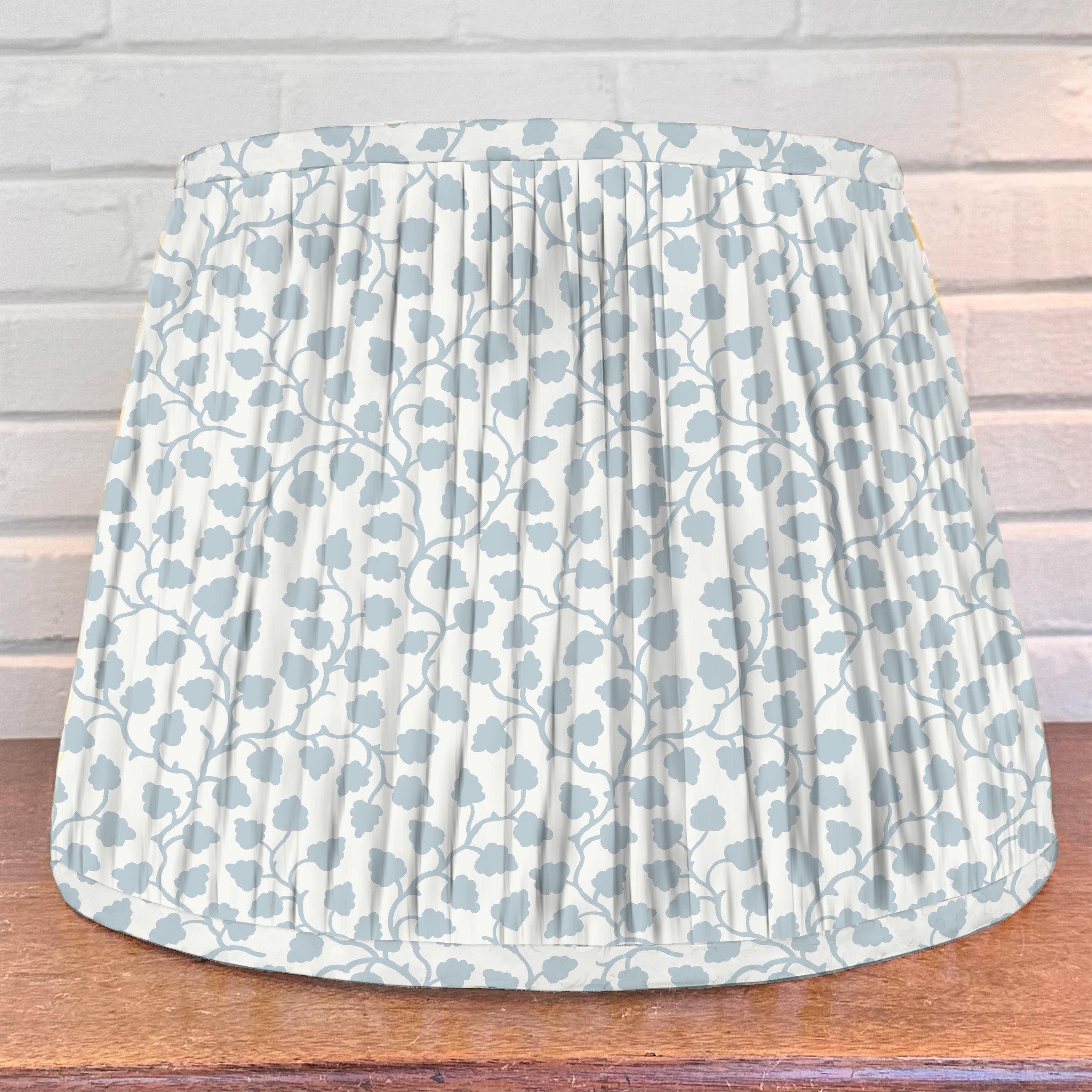 Lampshade in light blue floral pattern