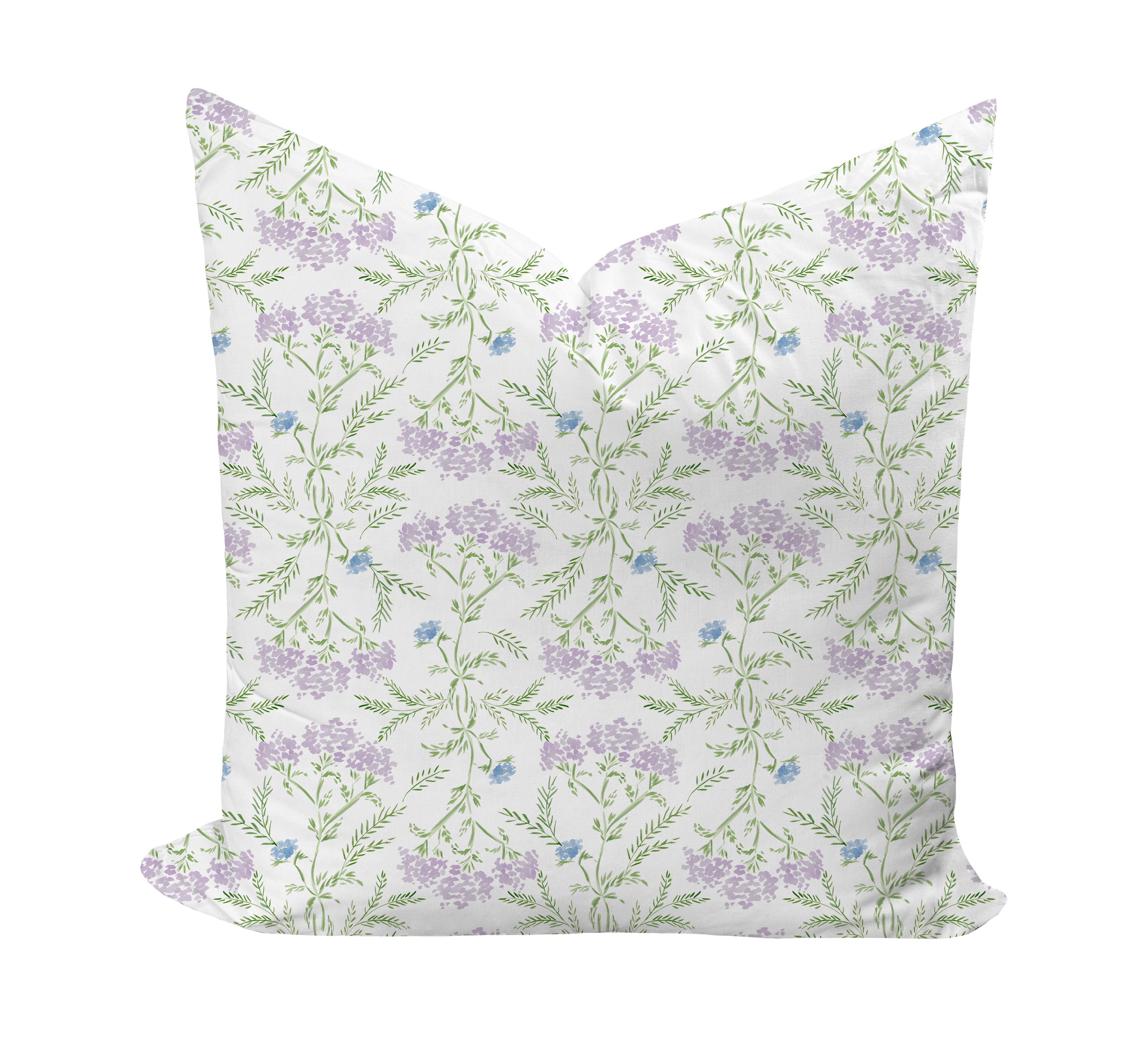 Bea in Lilac by Camilla Moss Pillow Cover