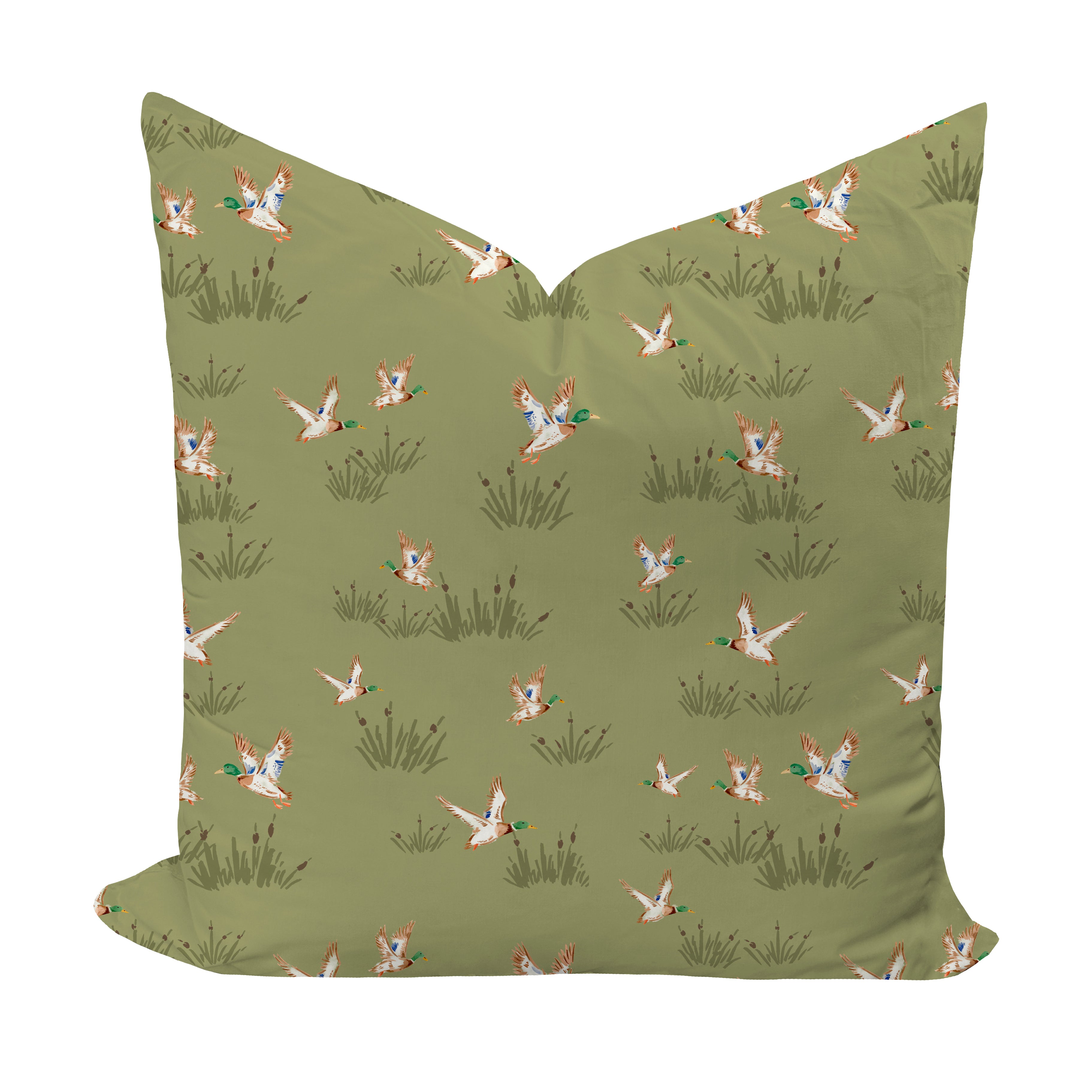 Scout in Olive by Camilla Moss Pillow Cover