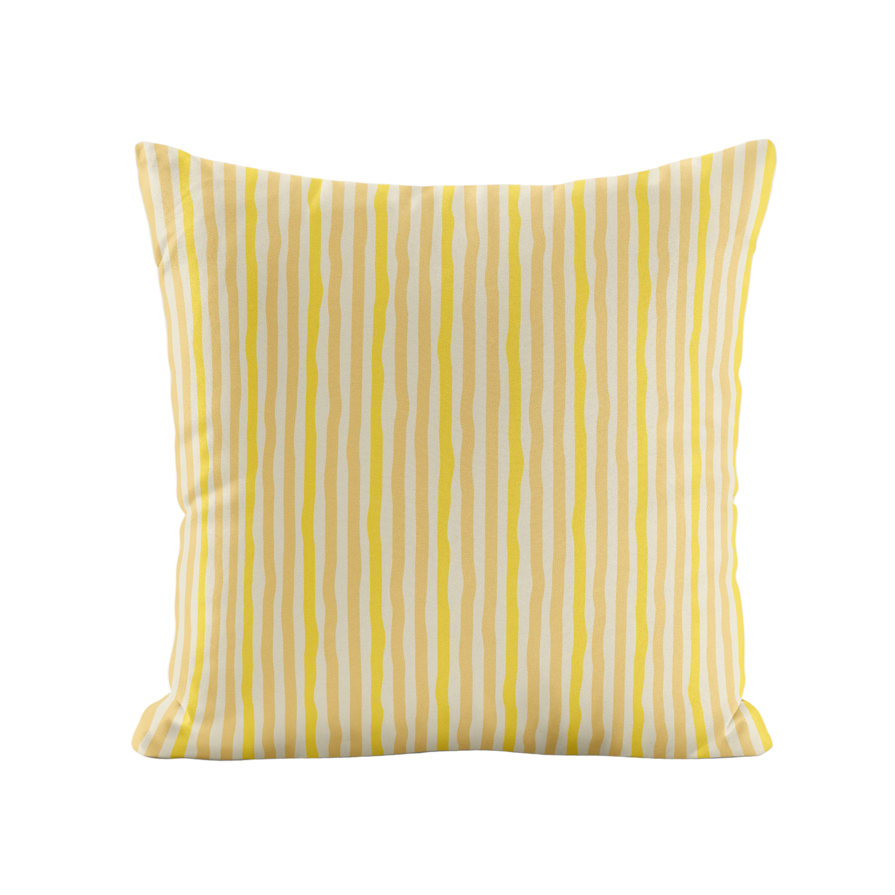 Yellow striped pillow cover