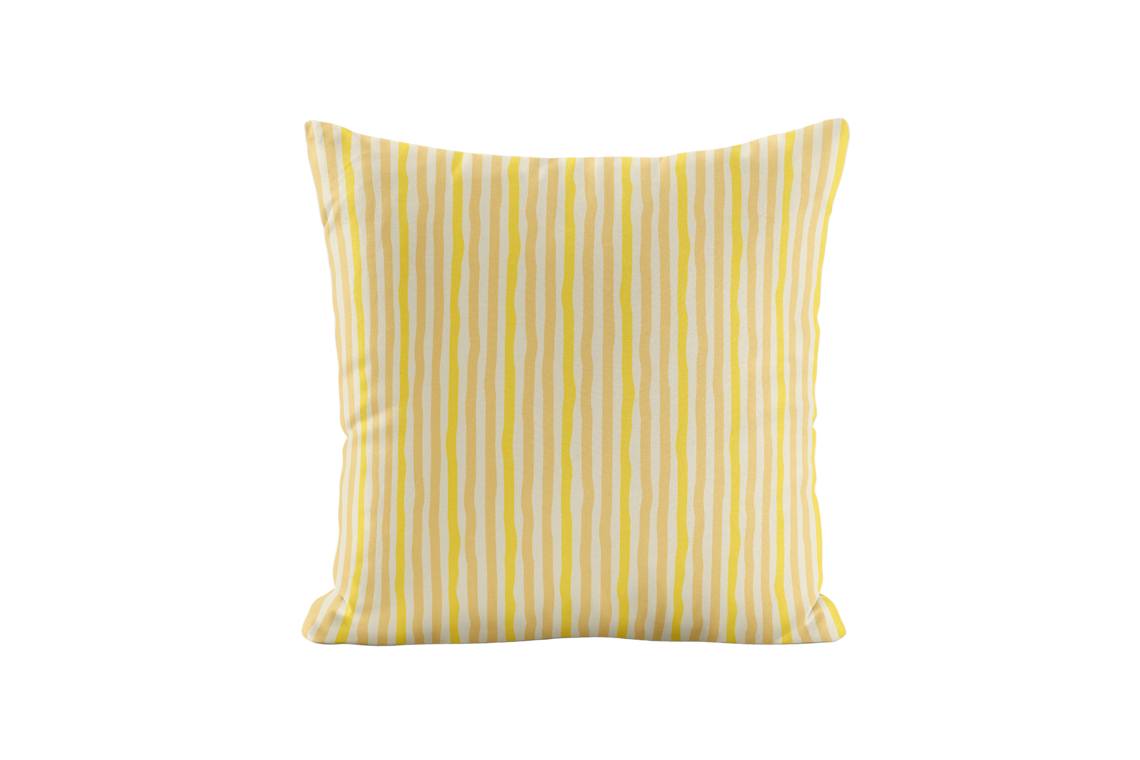 Yellow striped pillow cover
