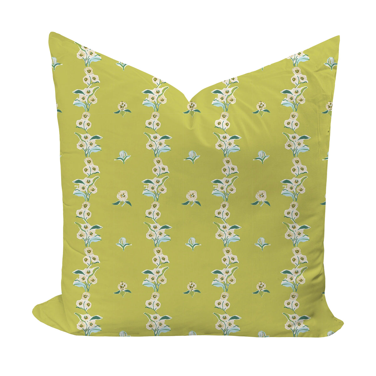 Dainty floral pillow cover in citrus by evelyn henson