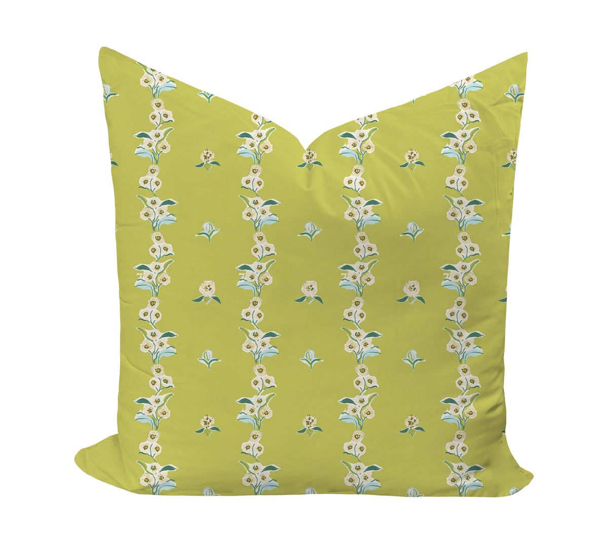 Dainty floral pillow cover in citrus by evelyn henson