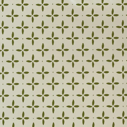 star patterned drapery panel in olive