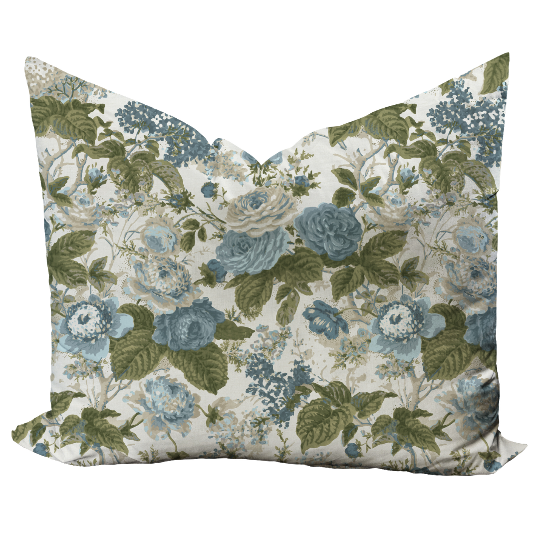 Georgia Pillow Cover in Blue & Green-WWH2
