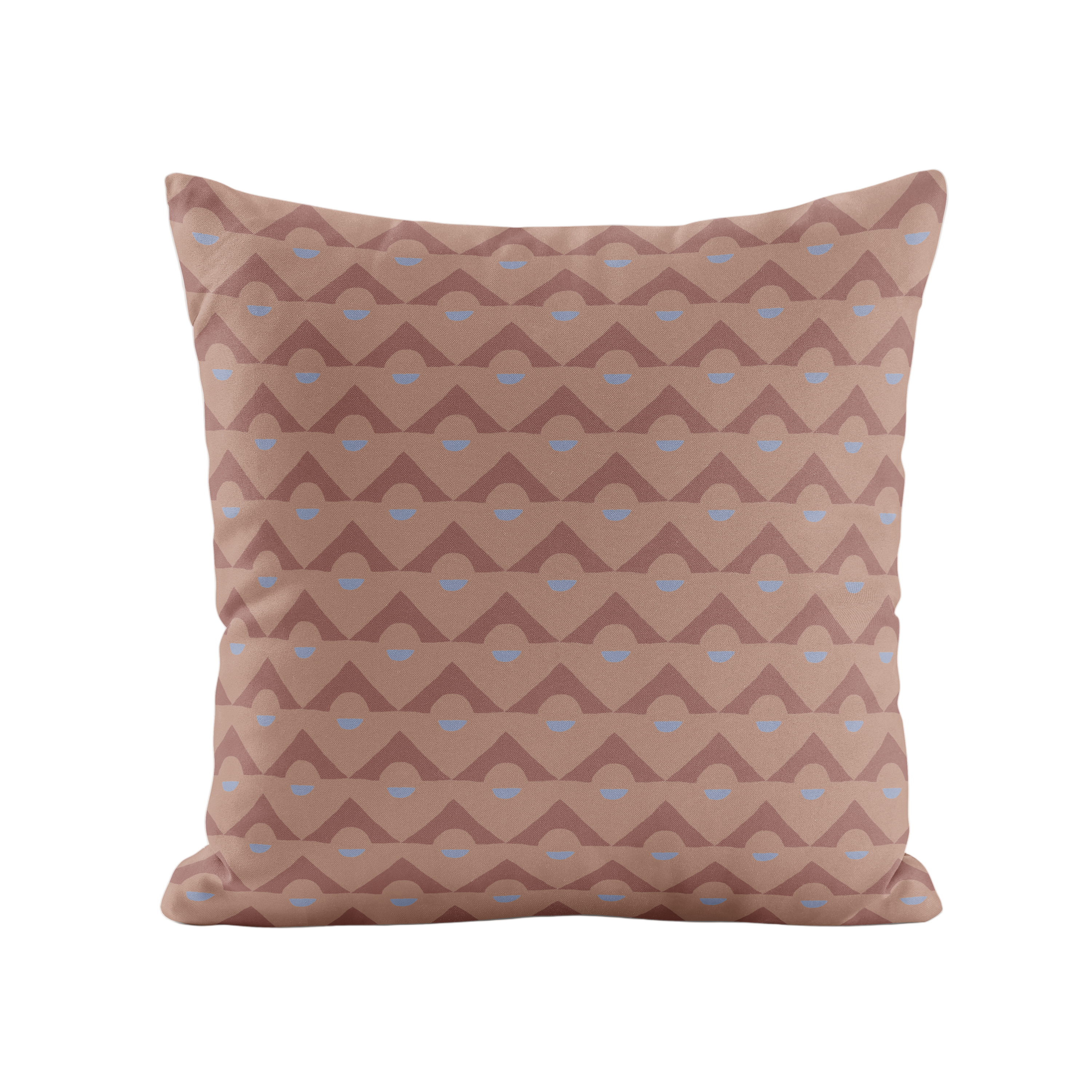 Brown geometric pillow cover
