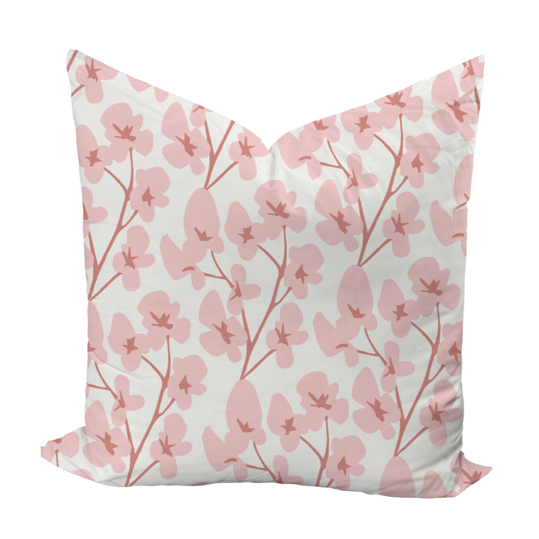 Greenville Floral Pillow Cover in Ballet-WWH