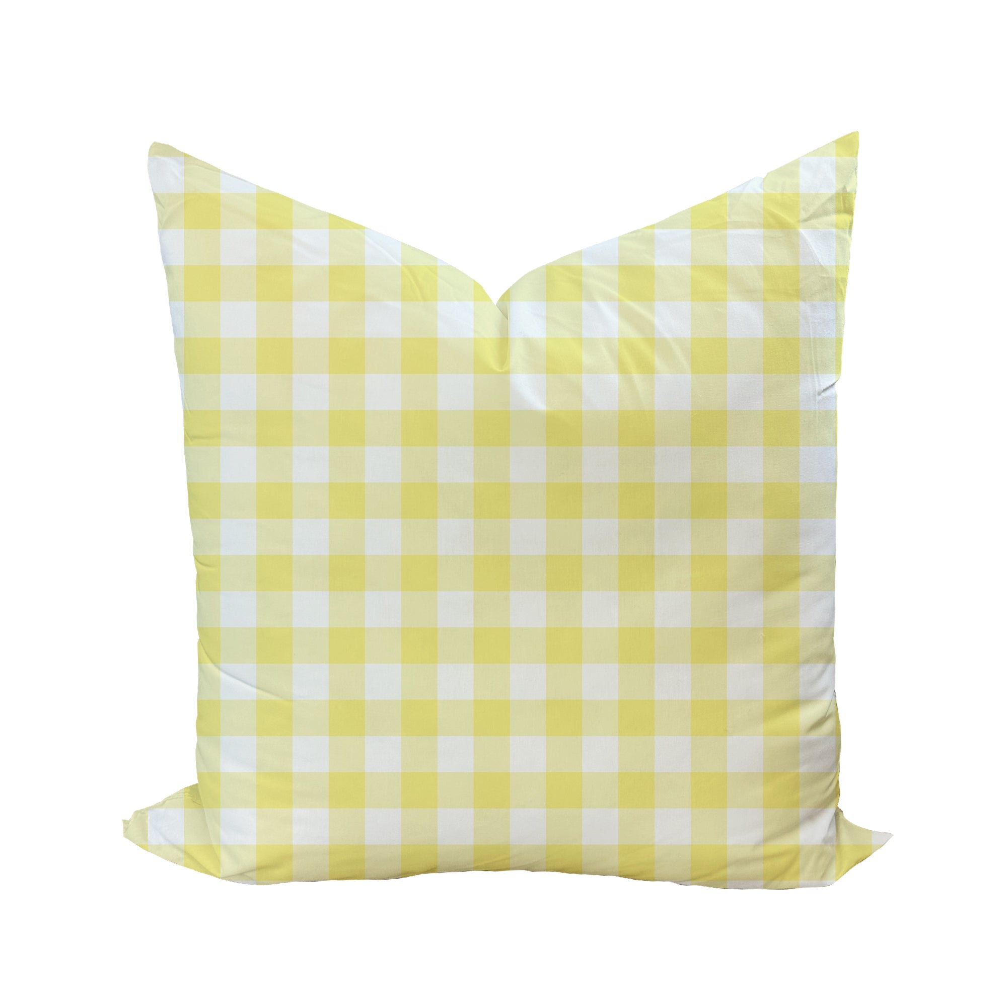 Iva Check Pillow Cover in Daffodil-WWH