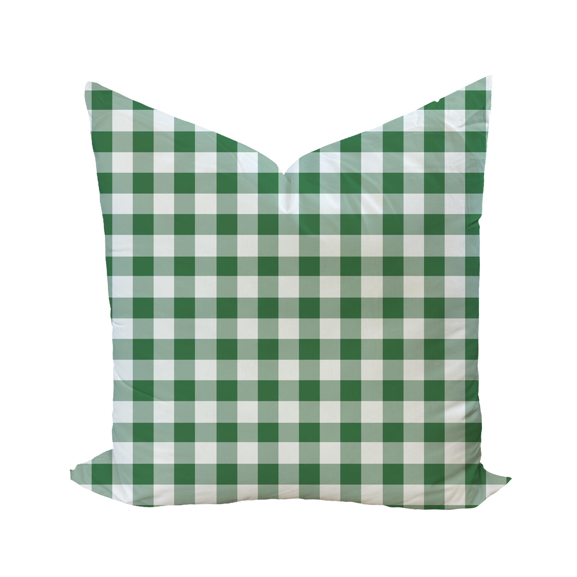 Iva Check Pillow Cover in Emerald-WWH