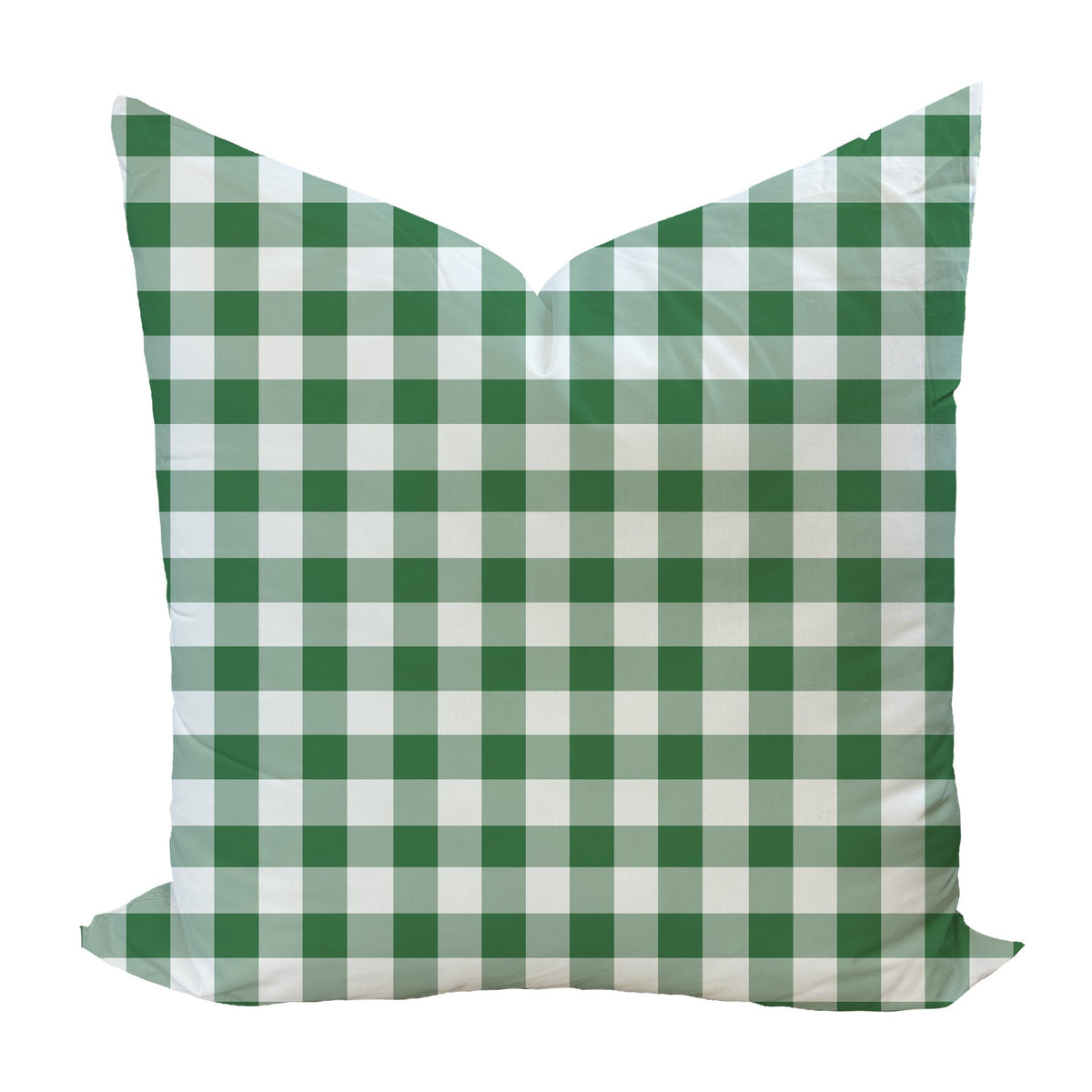 Iva Check Pillow Cover in Emerald-WWH