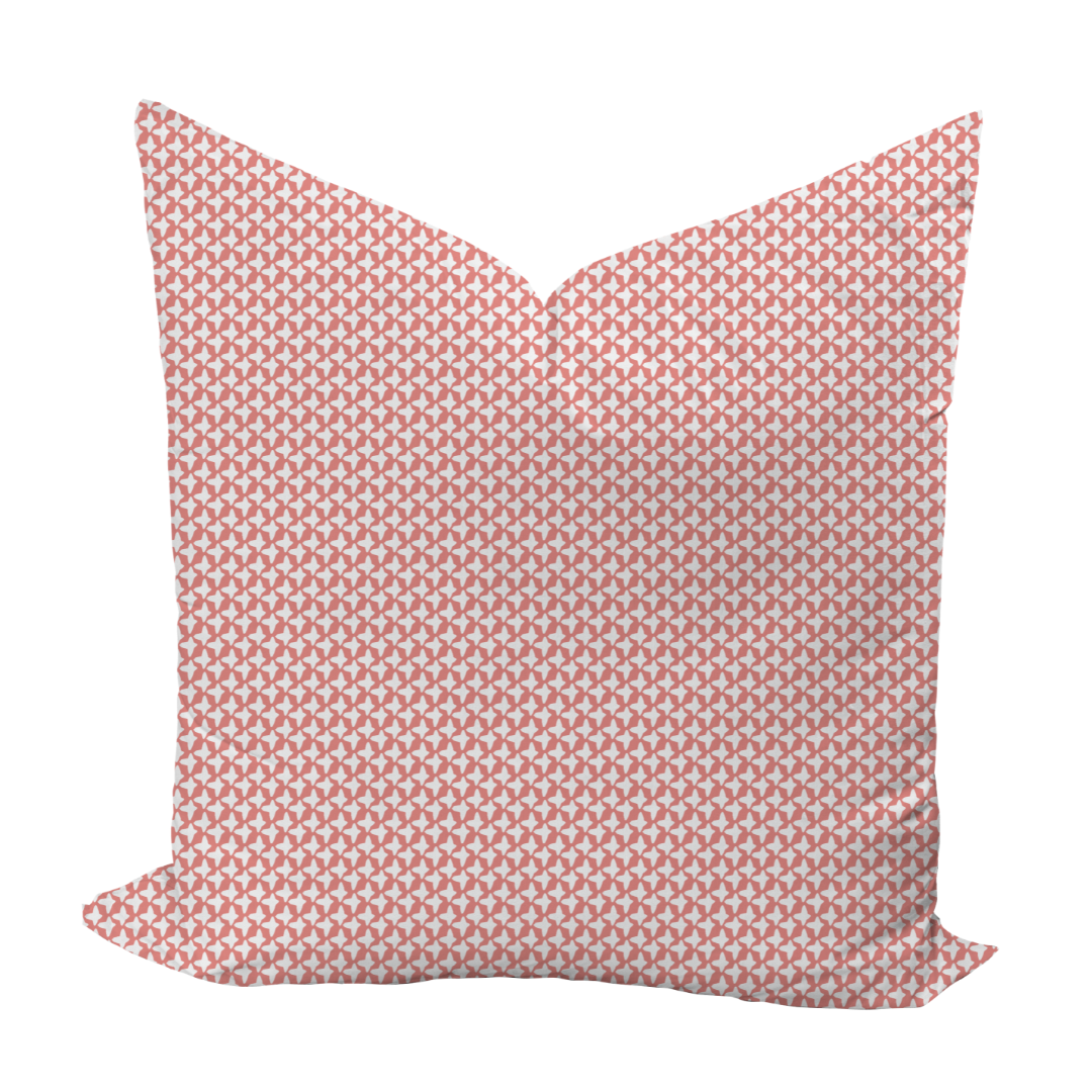 Jasper Pillow Cover in Coral Reverse-WWH