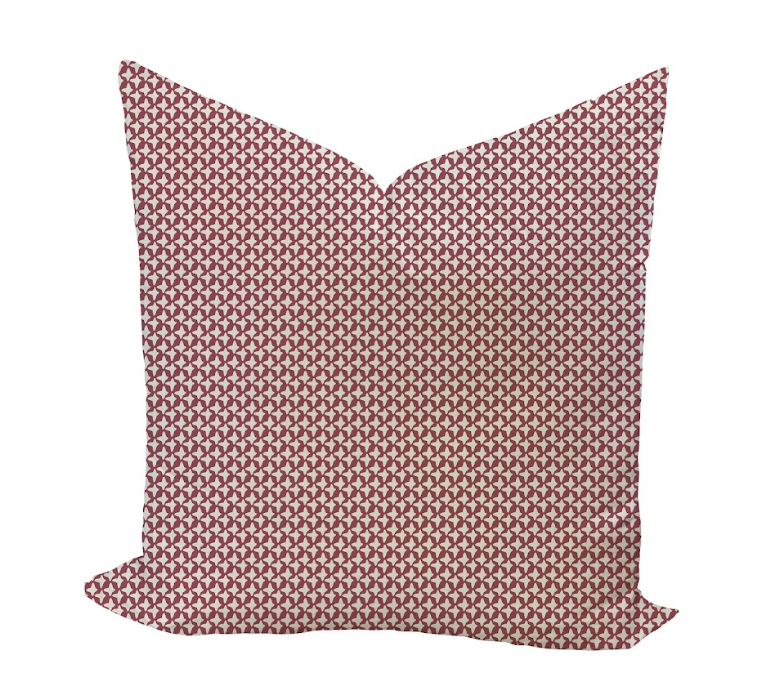 Jasper Pillow Cover in Lipstick Reverse-WWH
