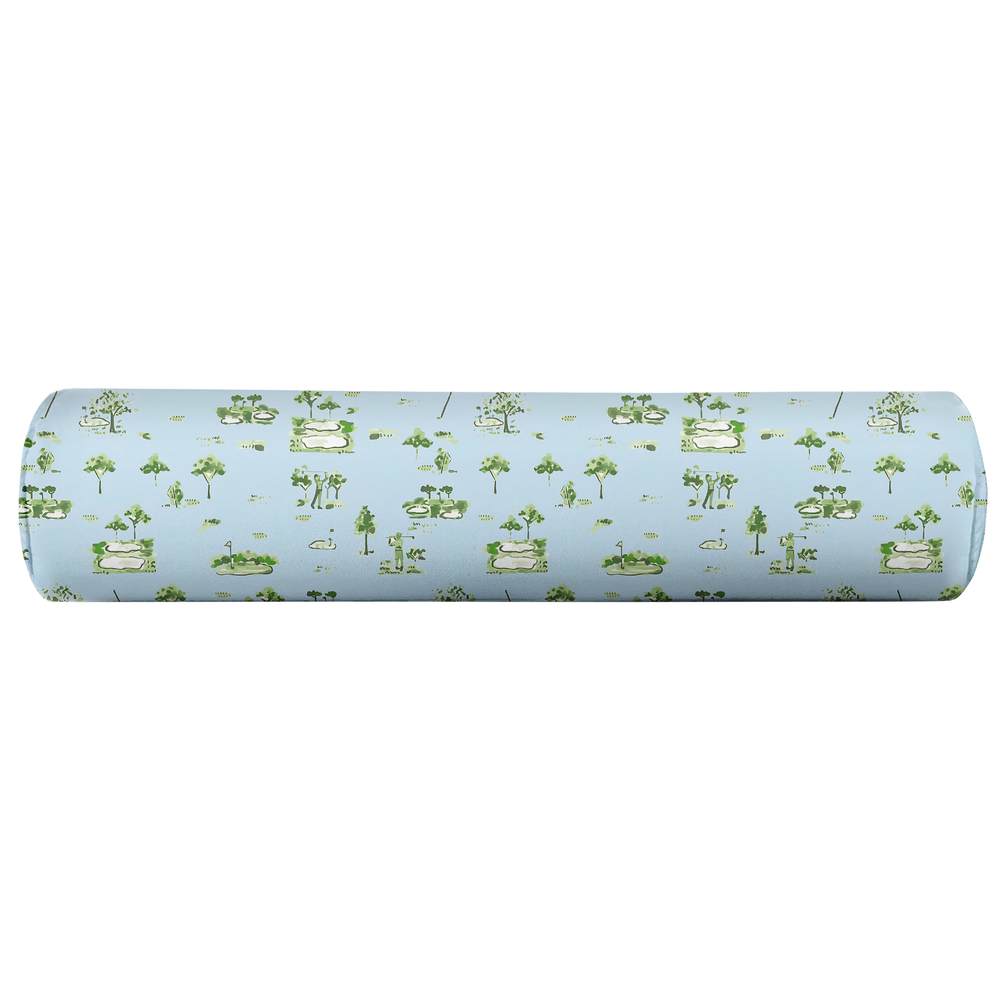 Golfing Patterned Bolster Pillow Cover by Evelyn Henson