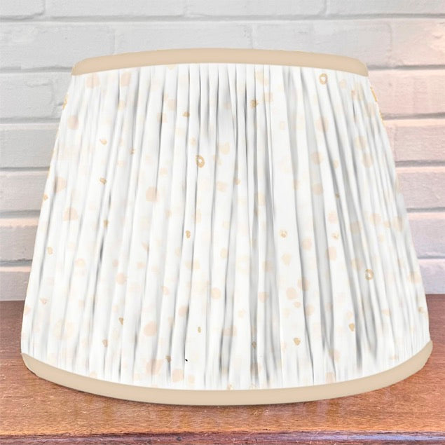 Neutral dotted lampshade by Megan Daisy Milner