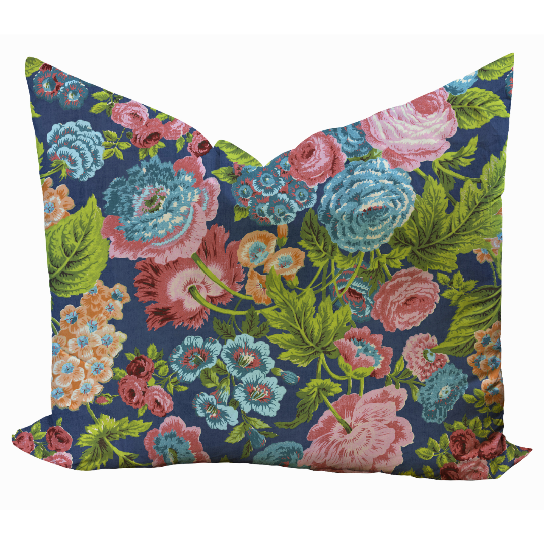 Martha Pillow Cover in Navy-WWH2