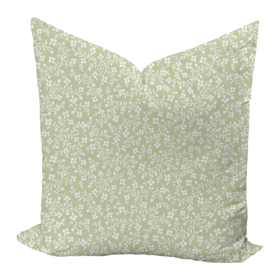Megan Pillow Cover in Celadon Reverse-WWH