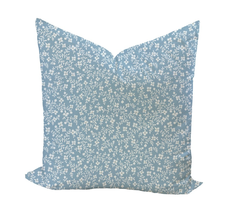 Megan Pillow Cover in Rain Reverse-WWH