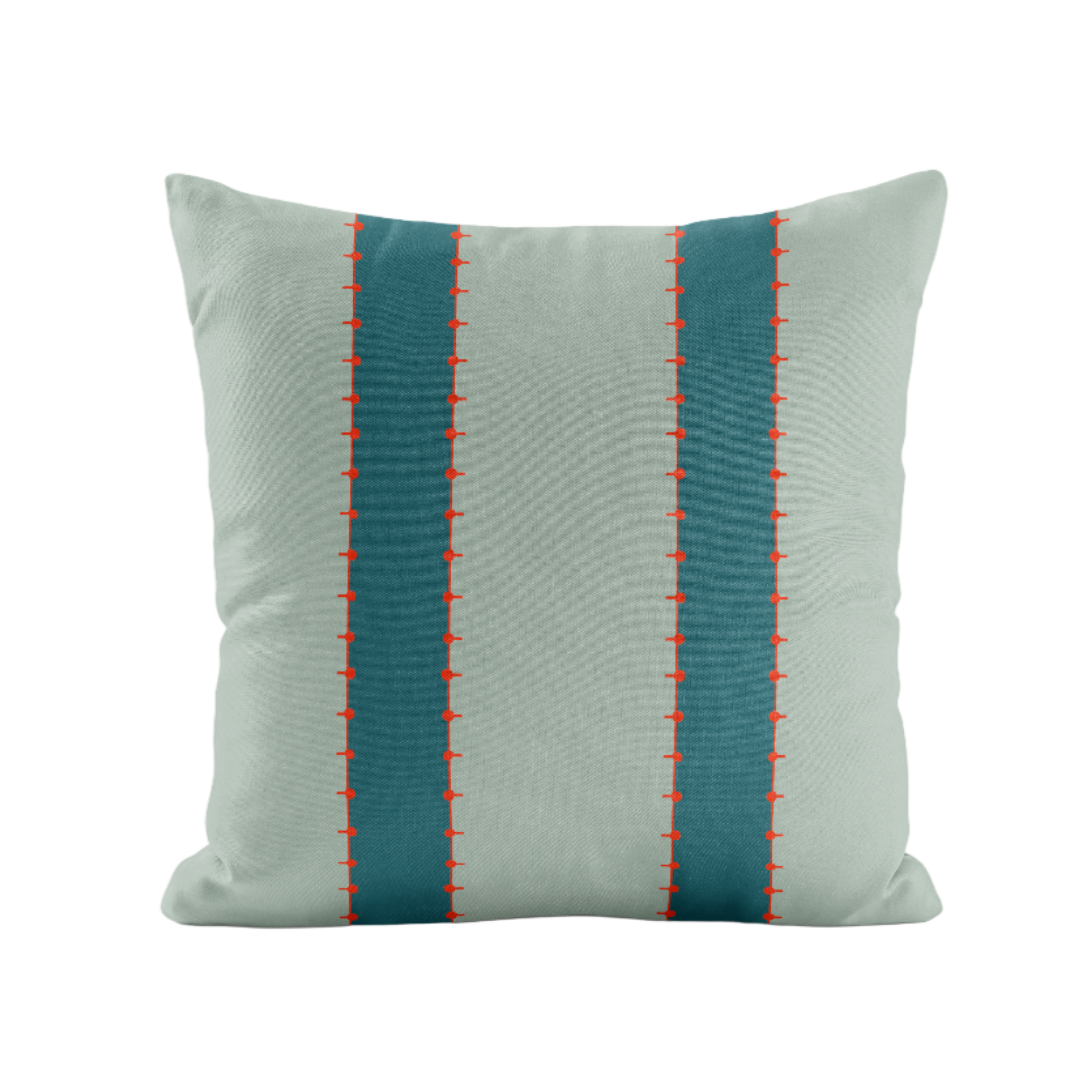 Blue striped pillow cover