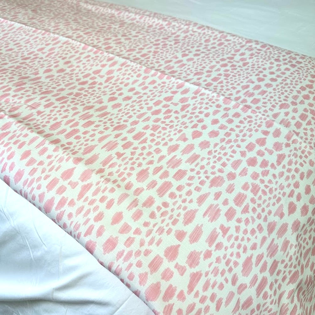 Pink leopard print bed footer
