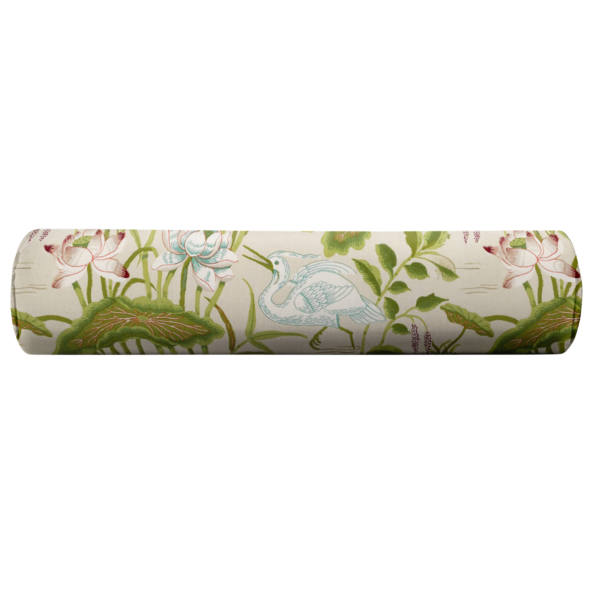 Lotus Garden in Parchment by Schumacher Bolster Cover