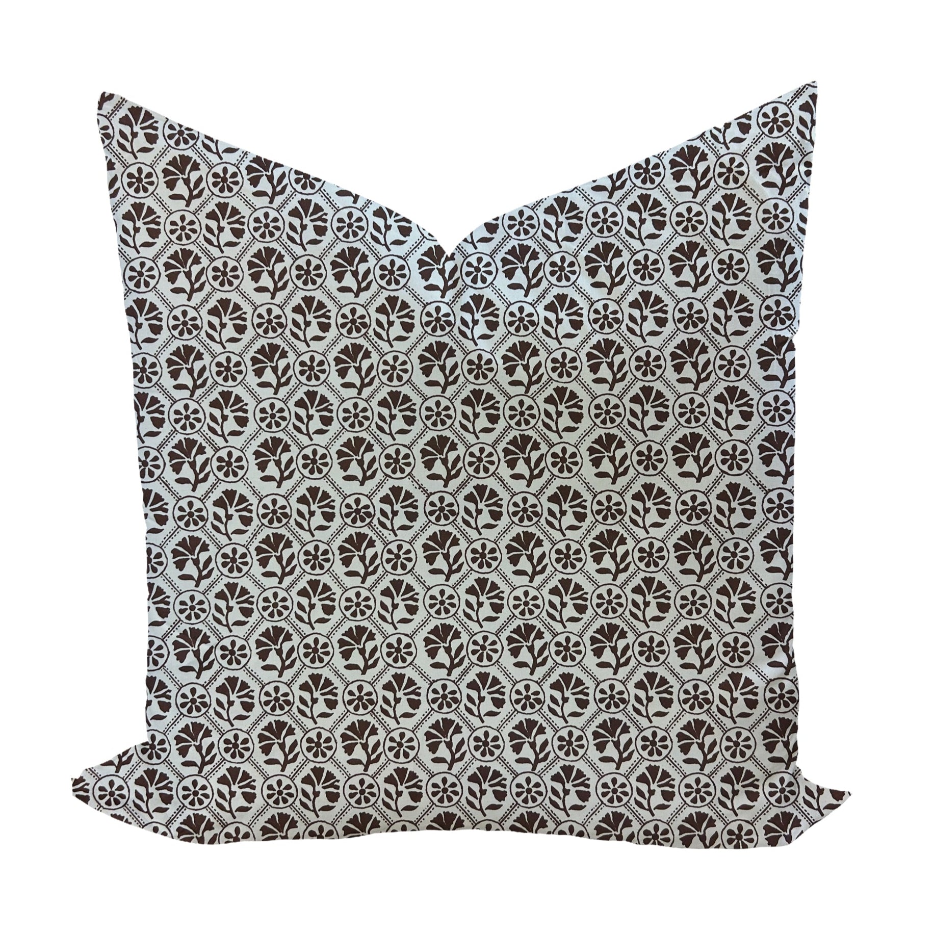 Sophie Pillow Cover in Pluff on Beige-WWH