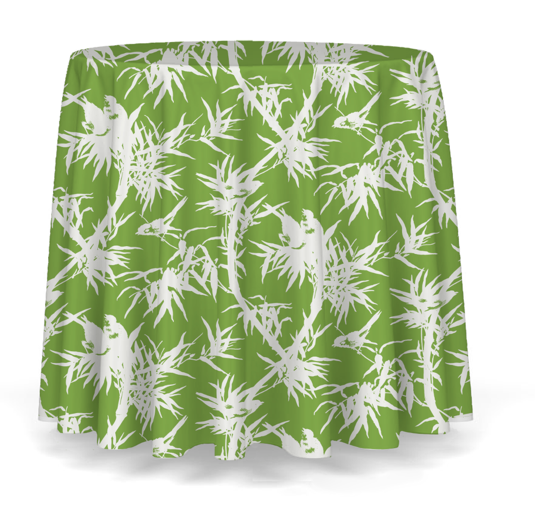 90 round table skirt Louise in Lime