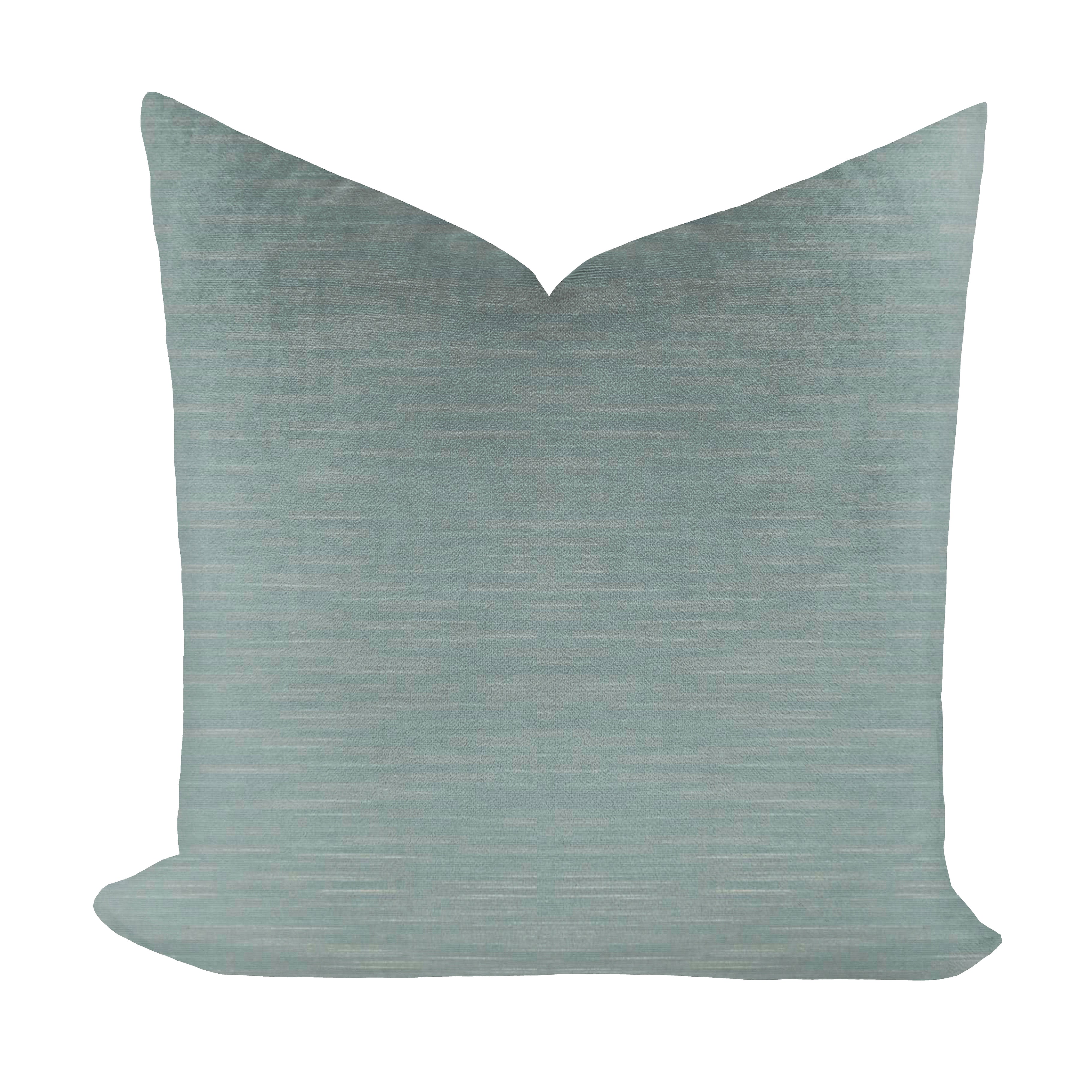Wheaton Whaley Home Fabricut Velvet in Aqua Pillow Cover