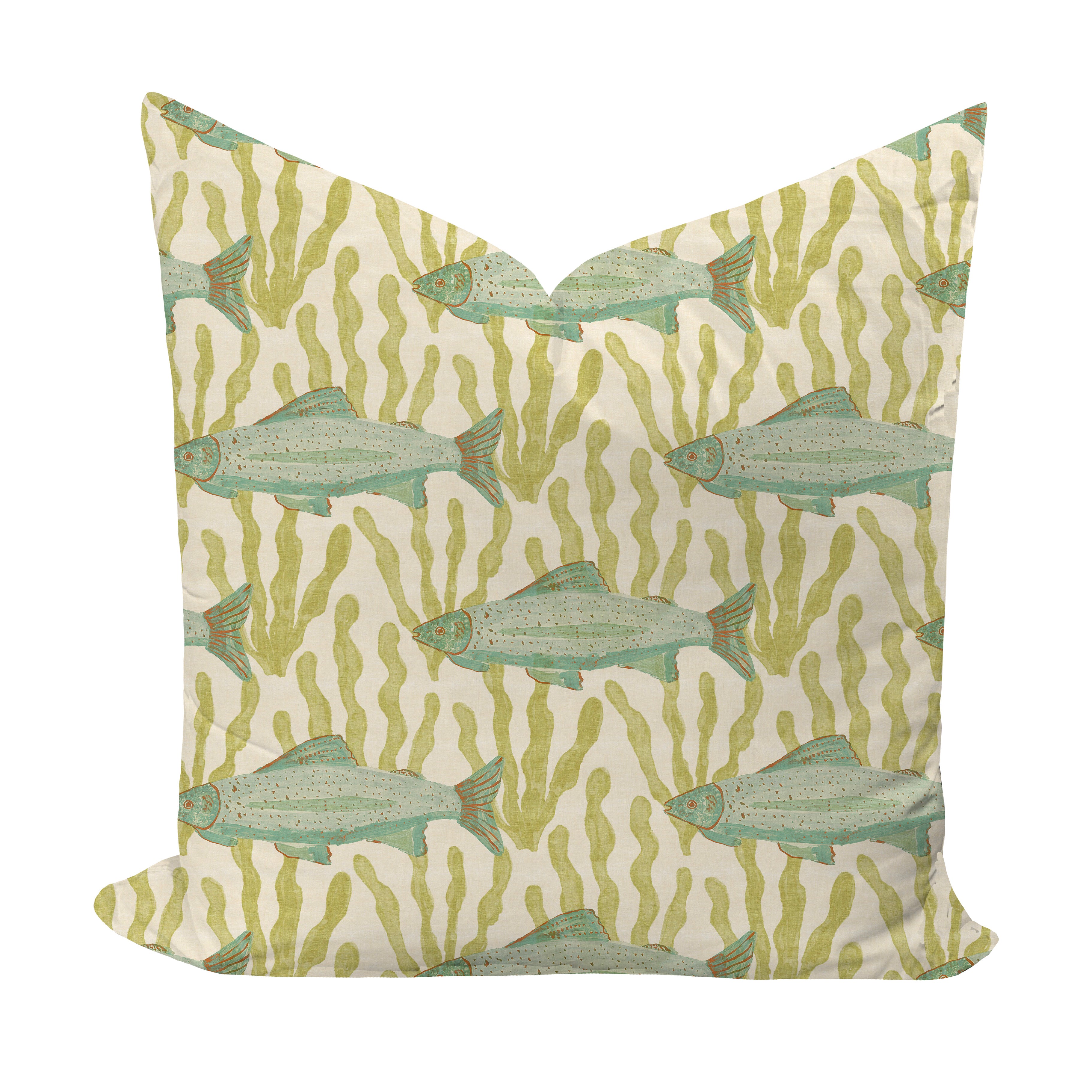 Wheaton Whaley Home Brooks in Seafoam by Lulie Wallace Pillow Cover