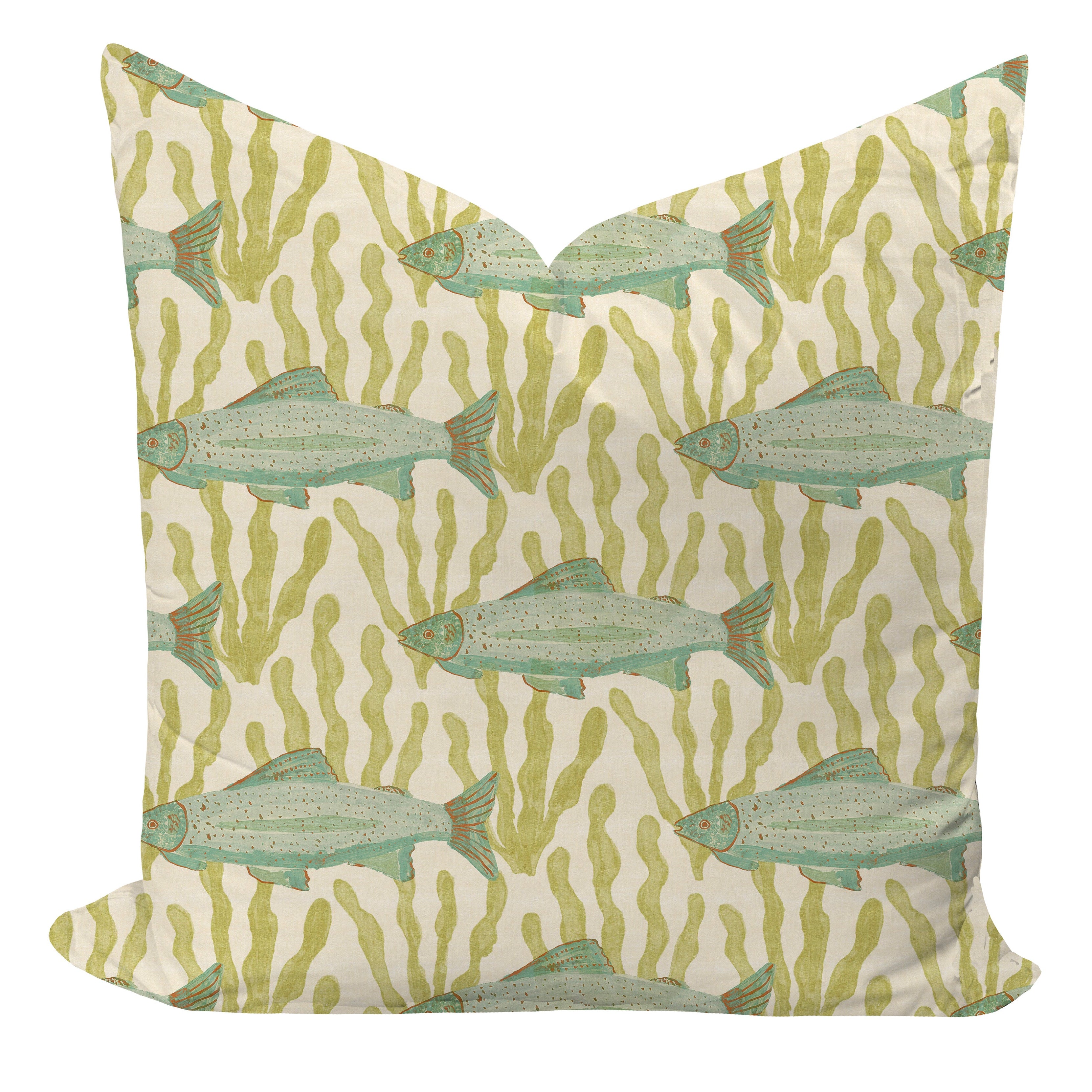 Wheaton Whaley Home Brooks in Seafoam by Lulie Wallace Pillow Cover