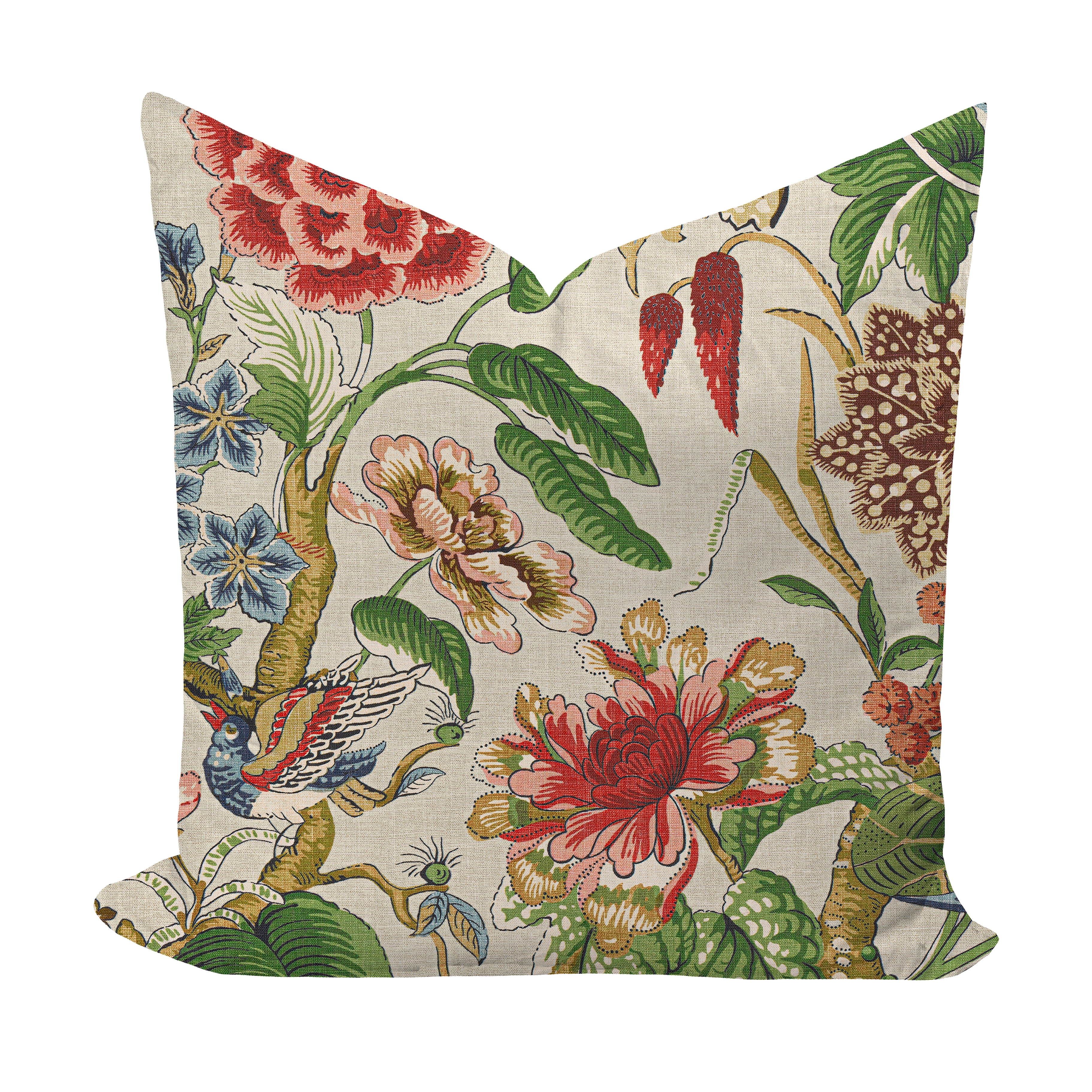 Wheaton Whaley Home Hill Garden in Flax by Thibaut Pillow Cover