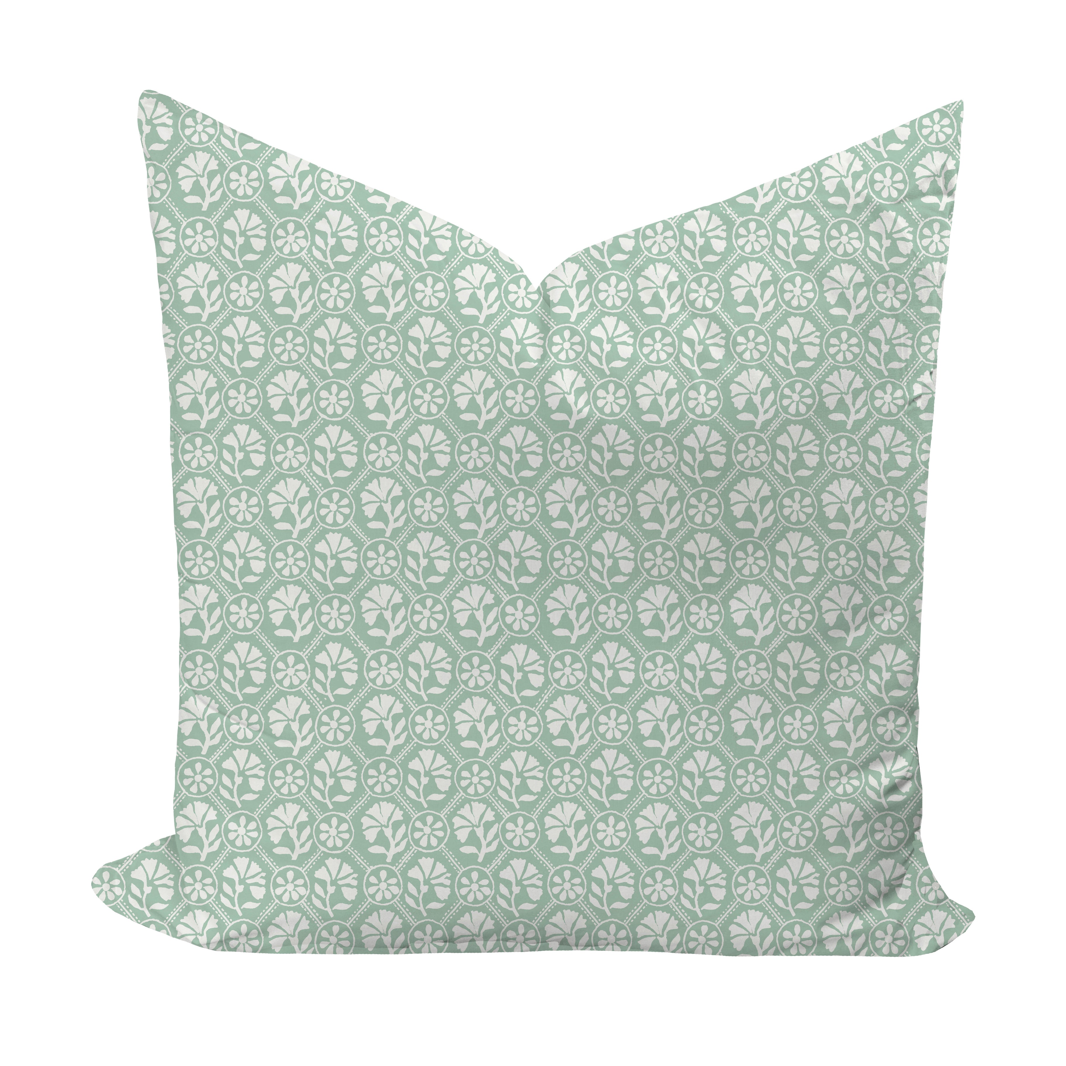 Wheaton Whaley Home Sophie in Seafoam Reverse Pillow Cover