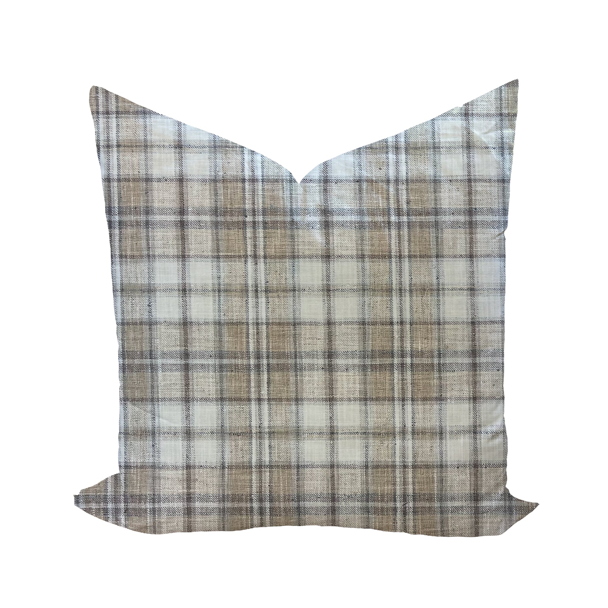 Wheaton Whaley Home Dodson Plaid Brown Pillow