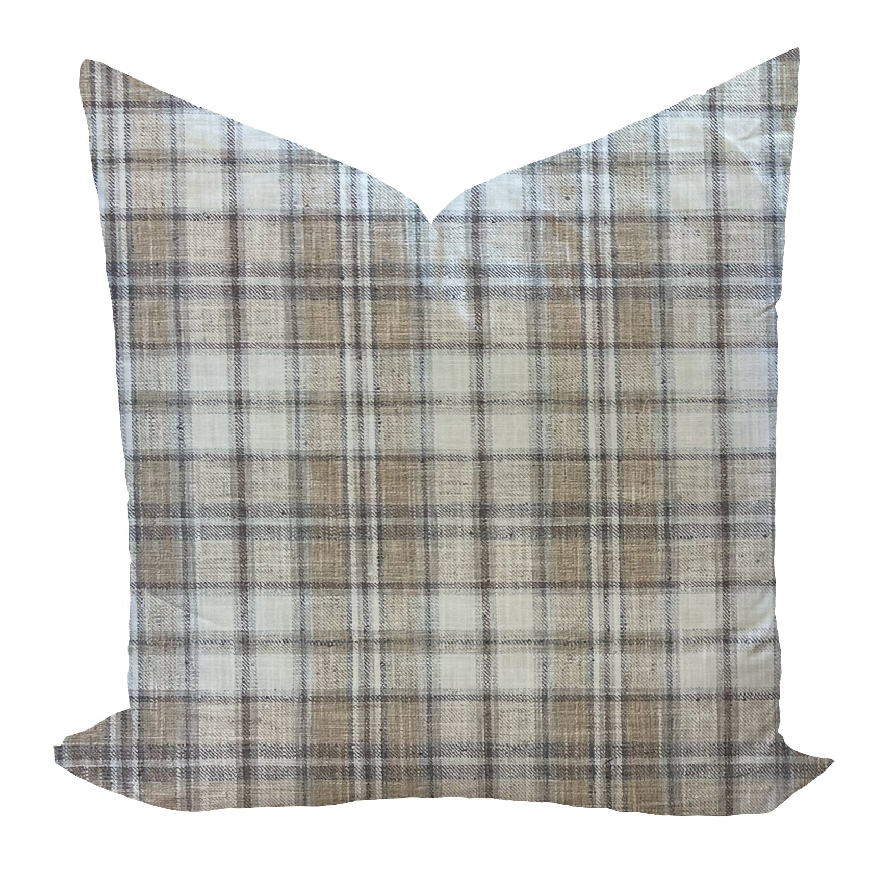 Wheaton Whaley Home Dodson Plaid Brown Pillow