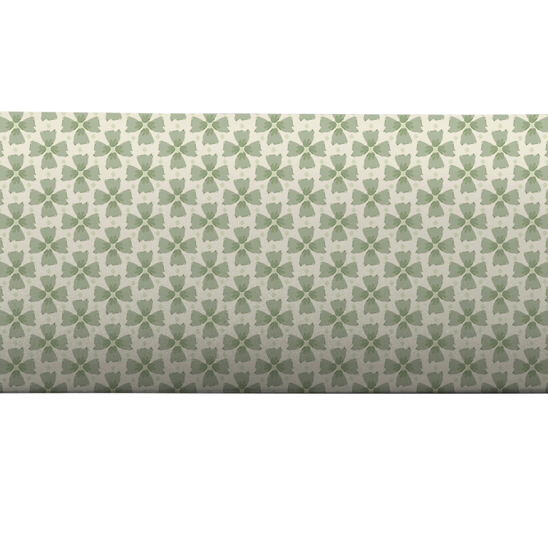 Bolster in sage green floral fabric by Camilla Moss