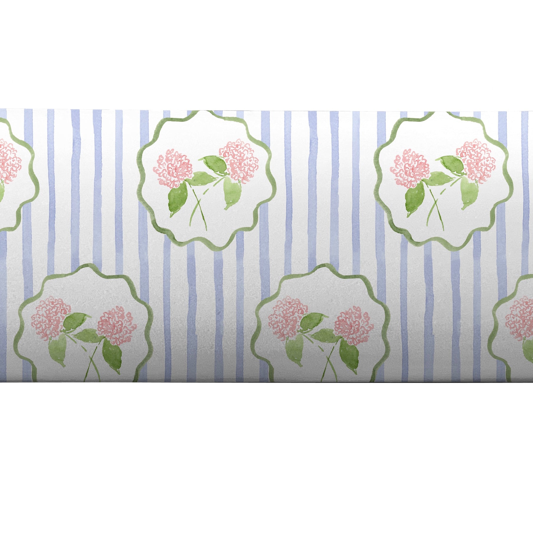 Floral and striped bolster by Camilla Moss