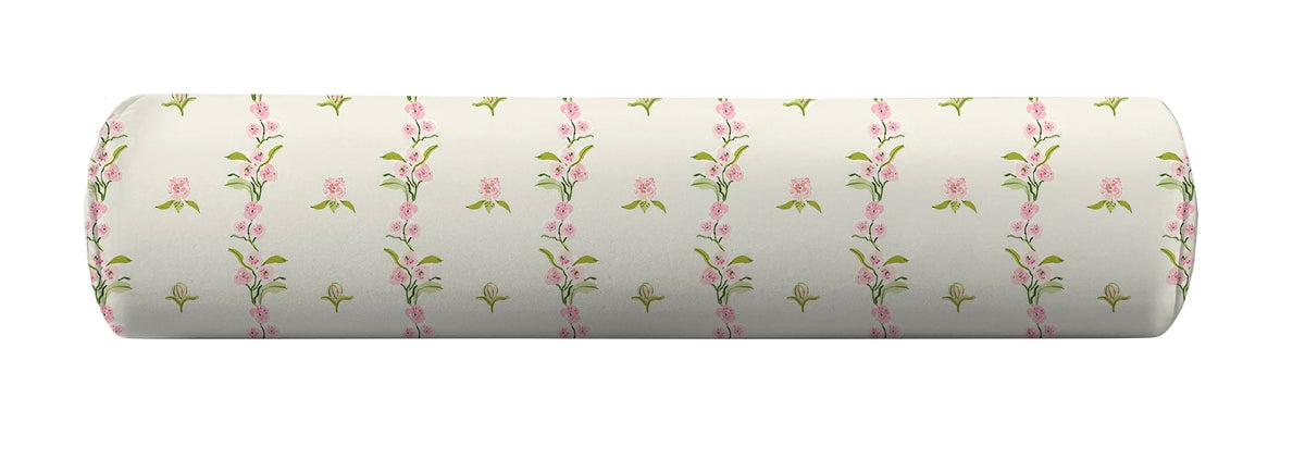 Dainty floral bolster pillow cover by evelyn henson