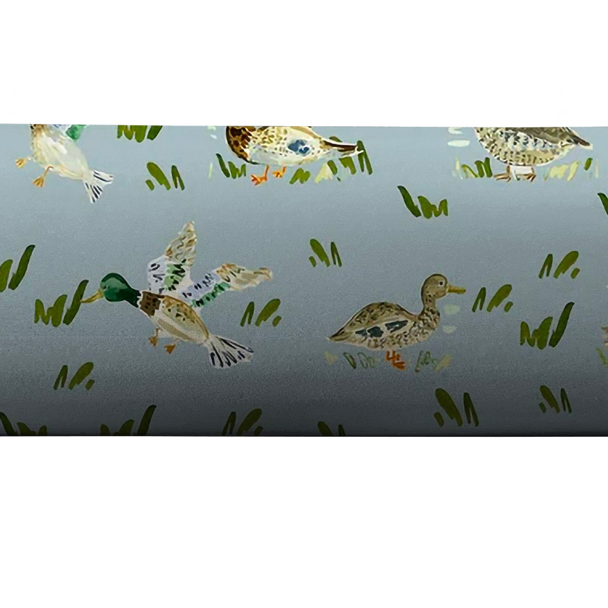 Mallard duck patterned bolster pillow cover by evelyn henson