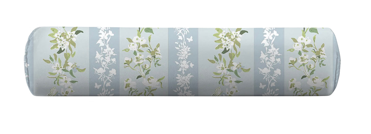 Blue floral bolsster pillow cover by evelyn henson