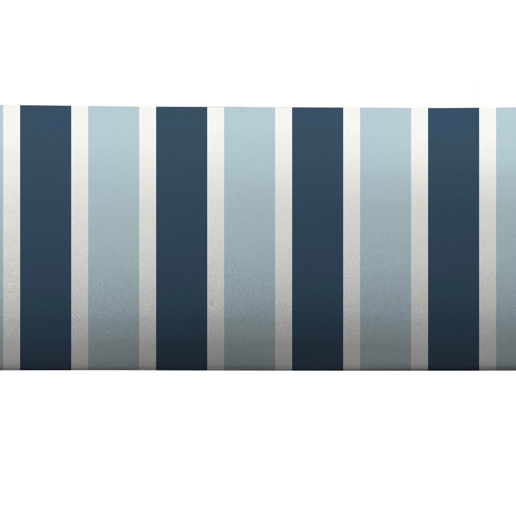 Navy blue and light blue striped bolster pillow cover
