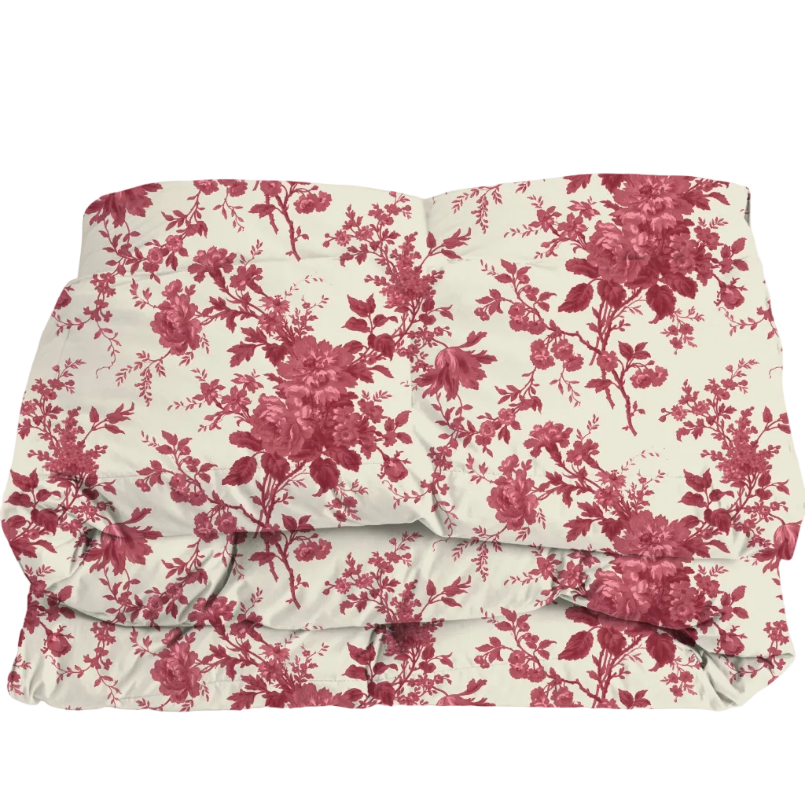 Pink floral comforter