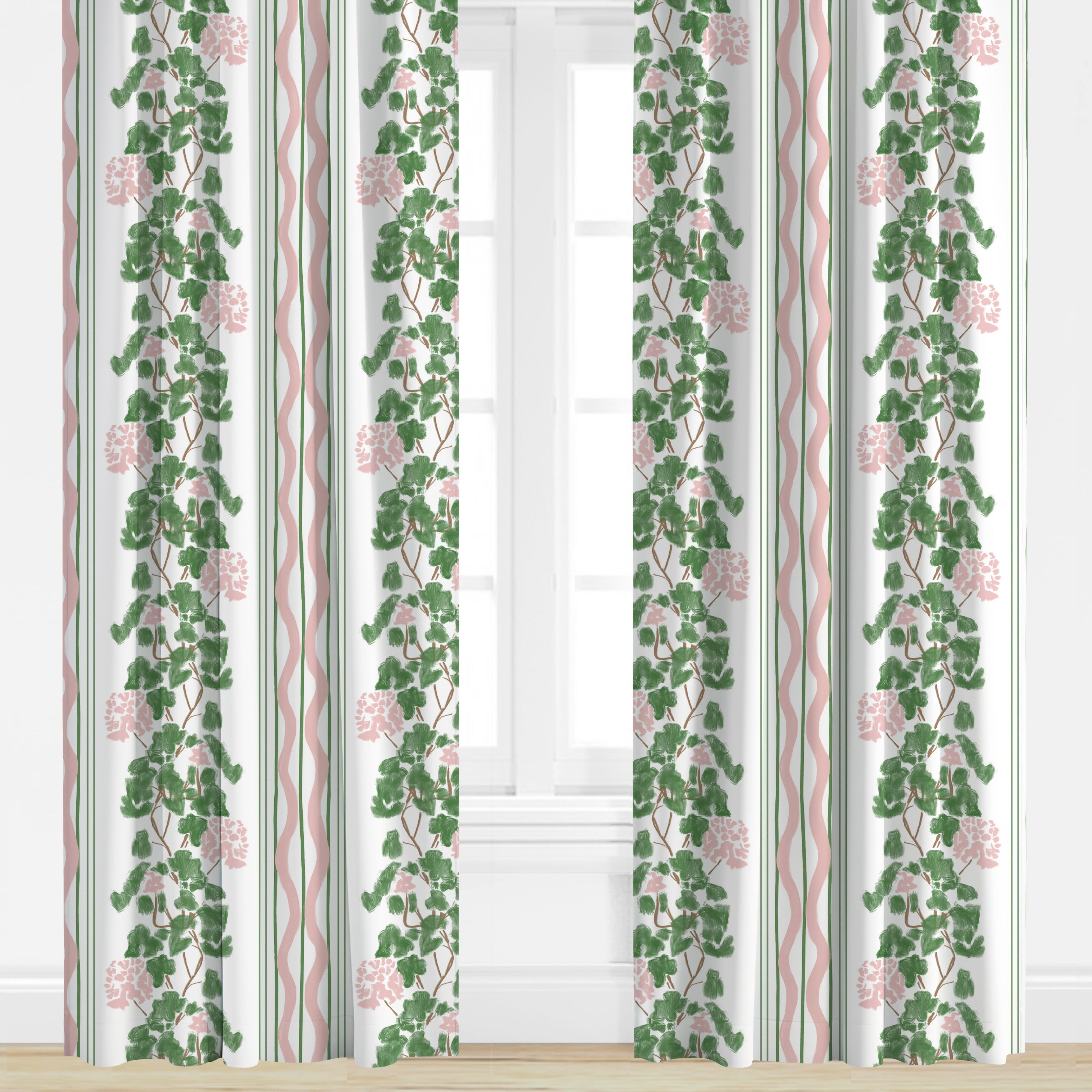 Wheaton Whaley Home Clara Drapery in Spring Pink by Lulie Wallace