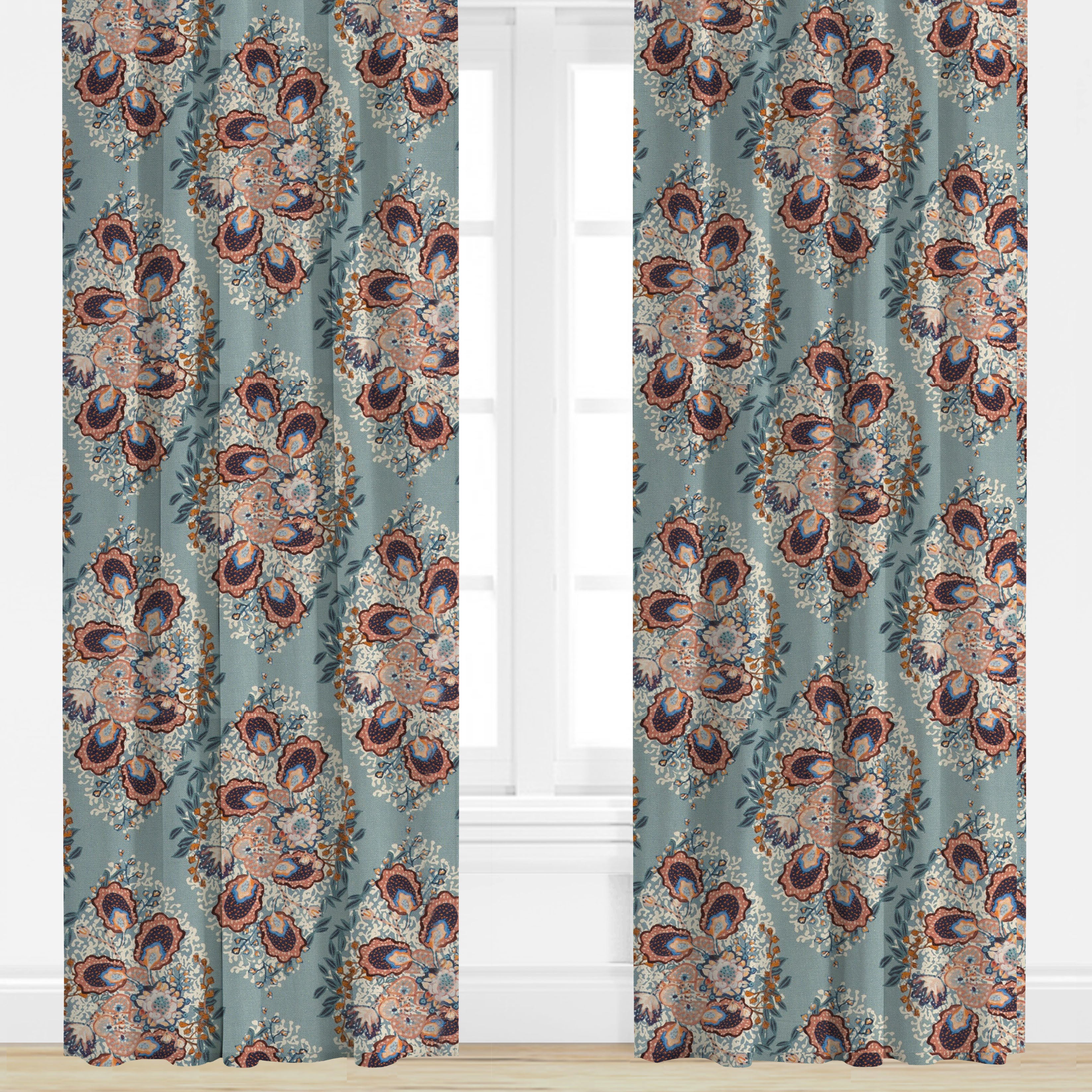 Wheaton Whaley Home Heather in Colonial Blue by Ferrick Mason Drapery