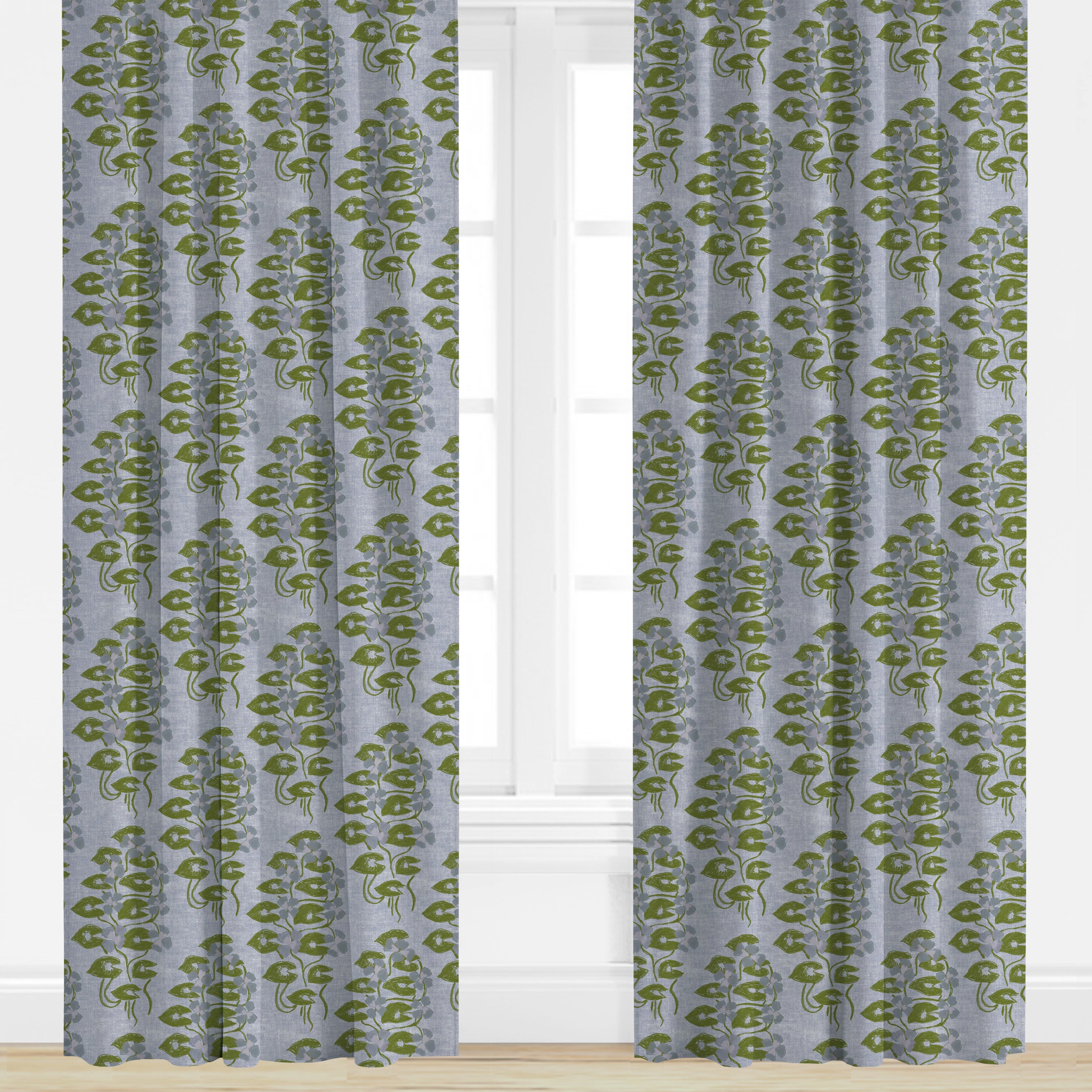 Willow in Marine Blue by Lulie Wallace Drapery