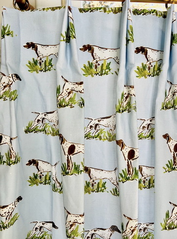 Hobbs Pointer Dogs by Camilla Moss Drapery Panel