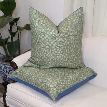 Rose Dots in Blue/Green by Jane Shelton
