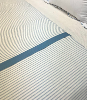 Ticking Stripe w/ Tape Stripes Bed Footer