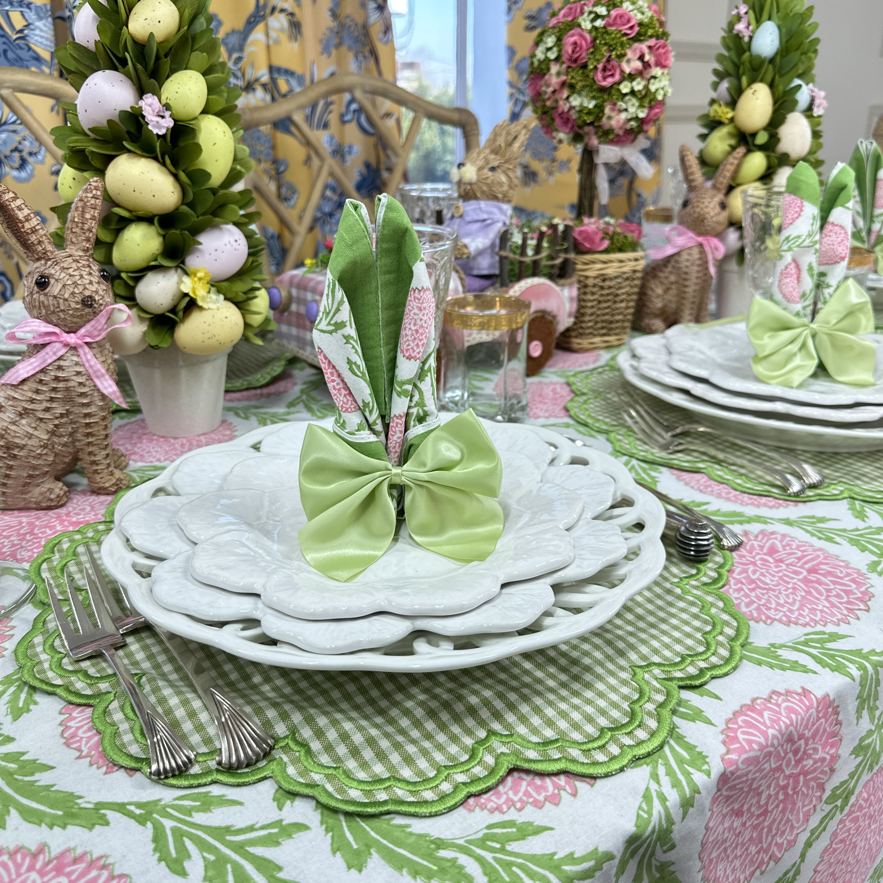 Bettina Placemat - Light Green Gingham (Set of 4) – Wheaton Whaley