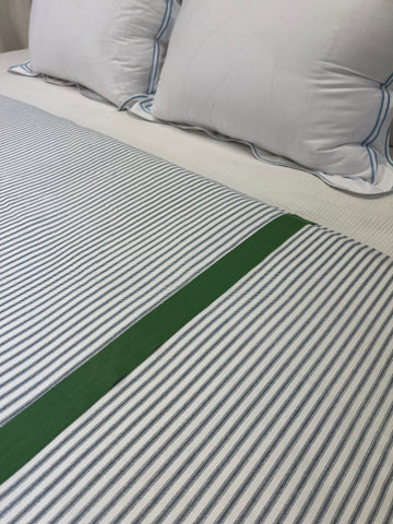 Ticking Stripe w/ Tape Stripes Bed Footer