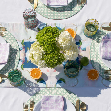 Monet's Garden Navy Table Runner