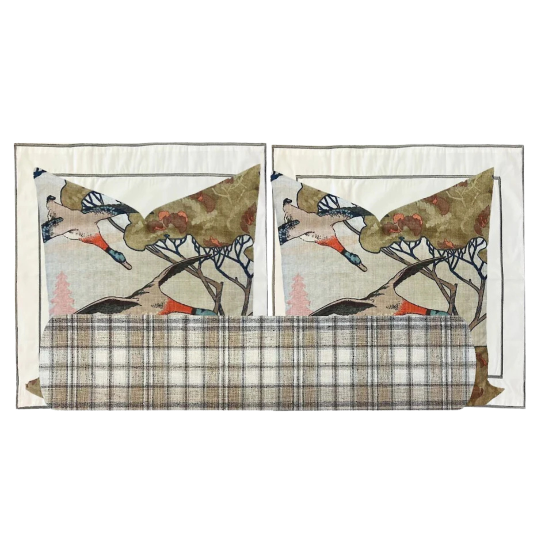 Flying Duck Sky + Dodson Plaid in Tussah